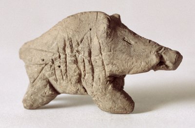 Figurine of a small boar, from Tappeh Sarab, Iran, c.6th millennium BC by Prehistoric